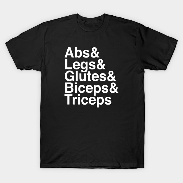 Workout Ampersand Helvetica Design T-Shirt by Brad T